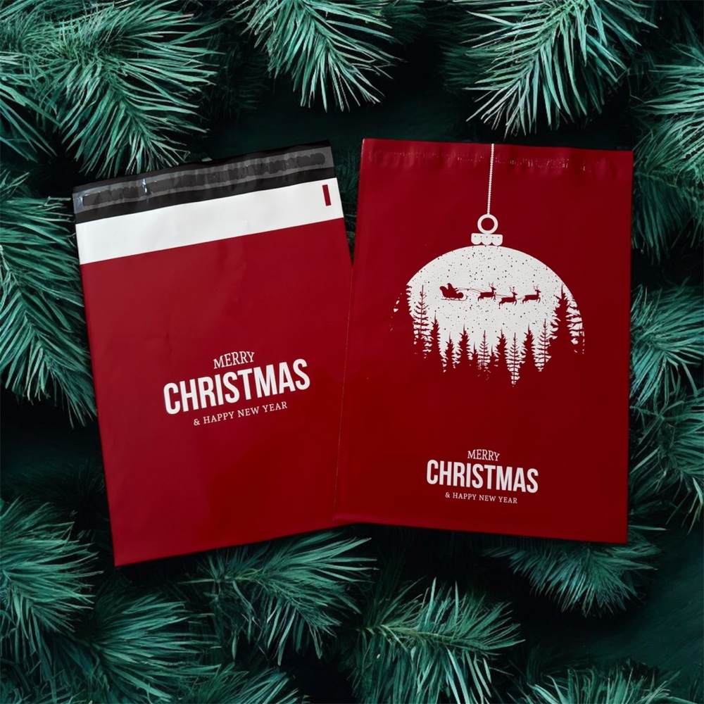(10) 10x13 Christmas and New Years Poly Mailers